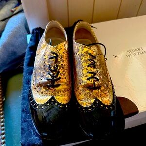 Chanel gold oxfords 37 1/2